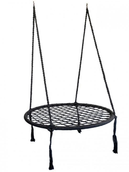 GW-908 Leagăn Suspendat Fotoliu Din Material Textil Negru Rezistent Până La 120kg 80x80x100cm