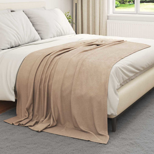 vidaXL Фотьойл Throw Полар 200x150см Камилска Таралежка