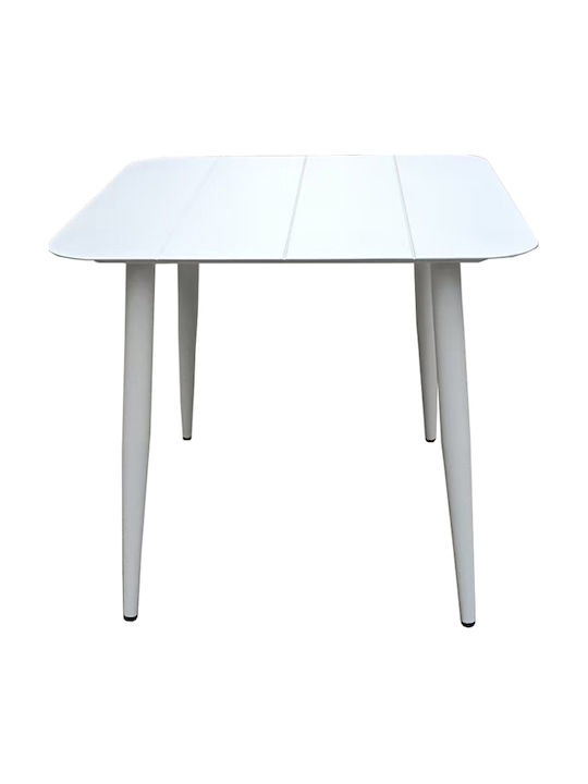 Vista Sitting Room Outdoor Free Standing Aluminum Table Natural 80x80x72cm