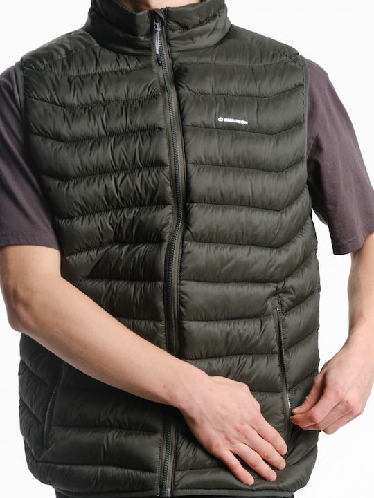 Geacă Fără Mâneci Puffer Waterproof Verde Măsliniu