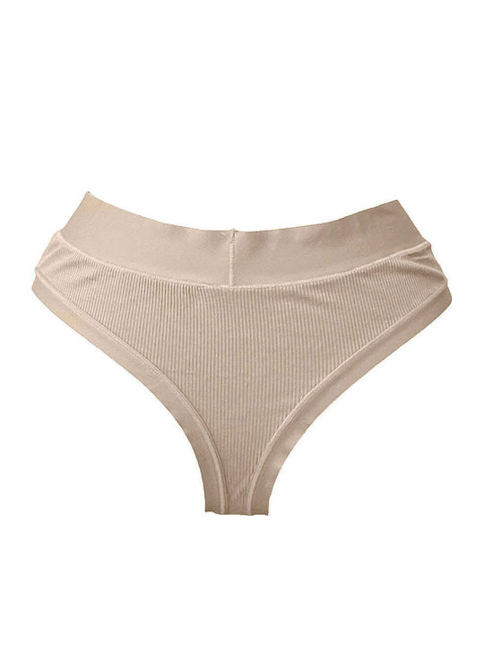 Damen-Slip Farbe Camel 8381-Camel-L