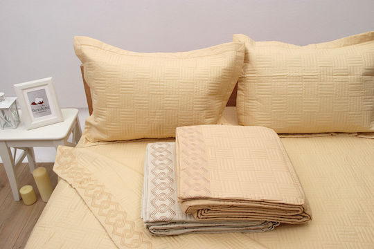 Sunshine Besticktes Percale Elektrisches Gitarren Υπέρδιπλο 01 Creme 220x240cm 3 Stück