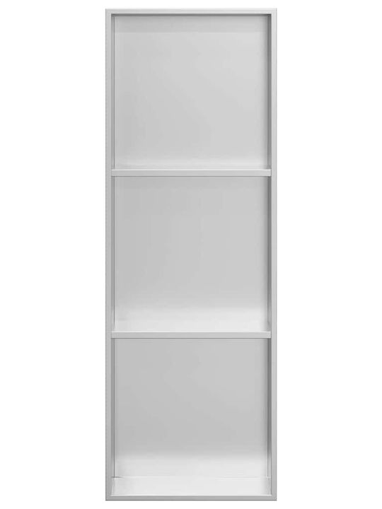 vidaXL Επιτοίχια Ραφιέρα Μπάνιου Μεταλλική 30x9.5x90cm Ασημί