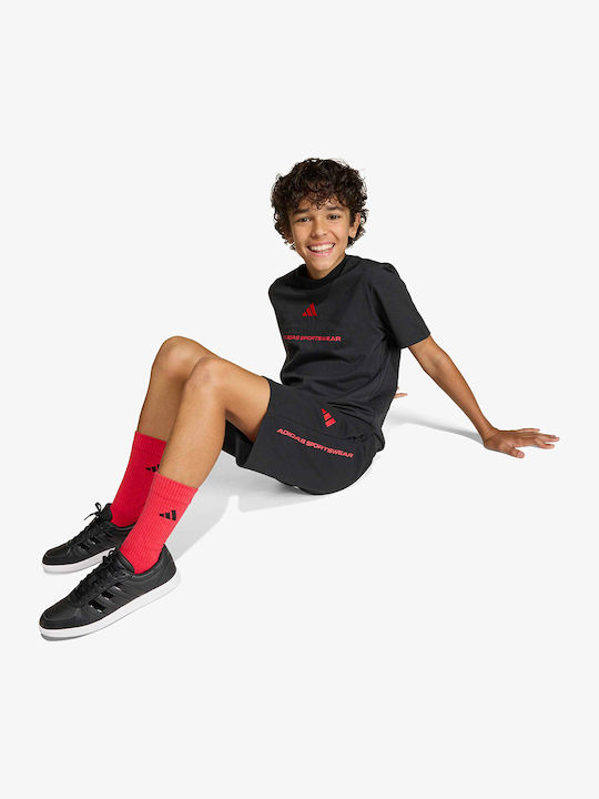 Kids Sport Shorts/Bermuda French Terry Black