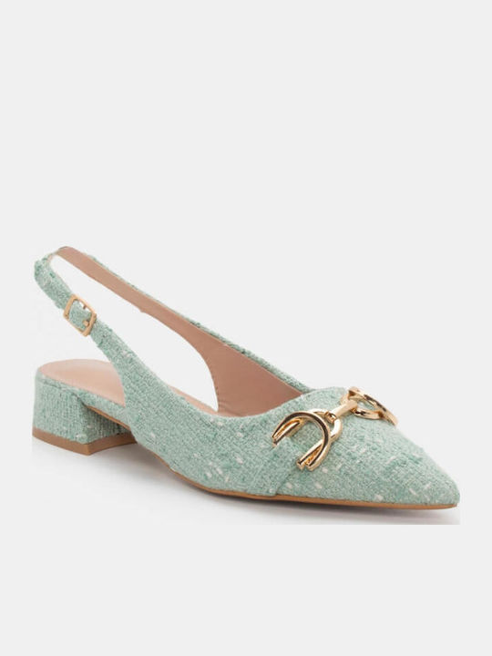 Spitze Zehen Pumps mit Türkisem Absatzhöhe