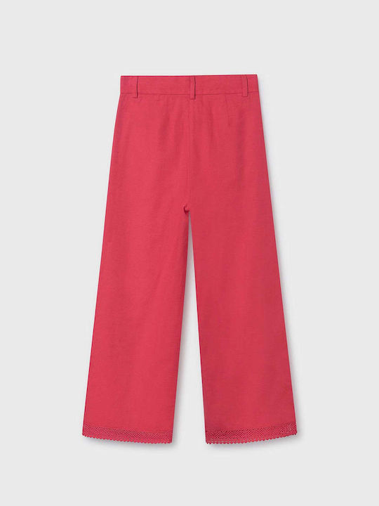 Kids Linen Trousers Coral