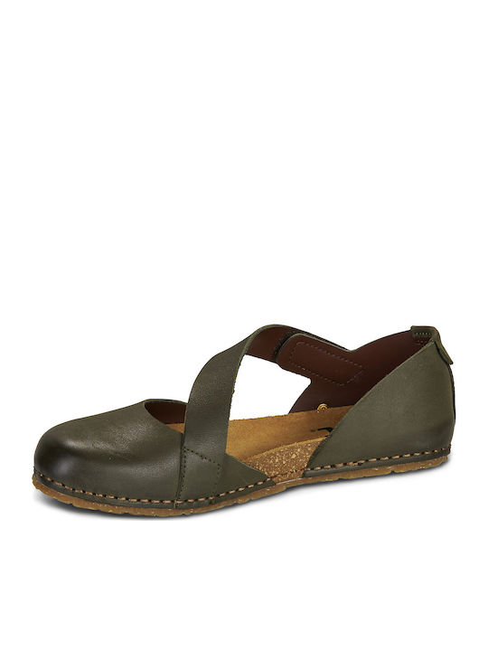 Damen Ballerinas Khaki