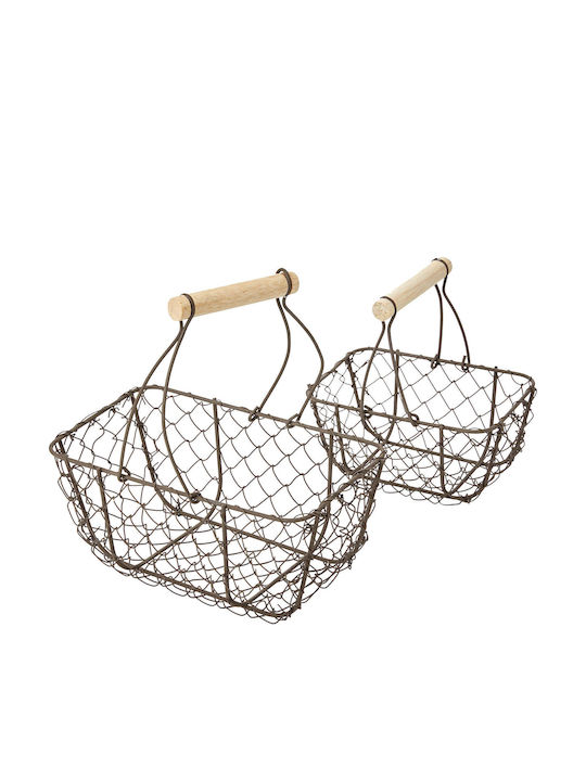Rayher Set de coșuri decorative Metalice cu mânere 2buc