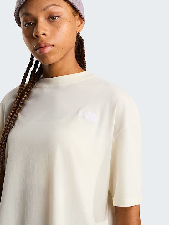 Summer Mini Athletic T-Shirt Short Sleeve Ecru Dress