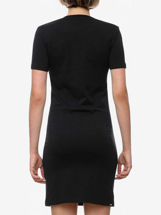 Καλοκαιρινό Mini Αθλητικό Φόρεμα T-shirt Κοντομάνικο Black