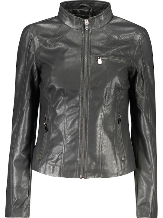 Short Women's Jacket for Winter Black