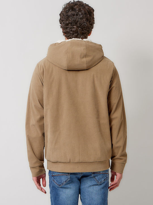 Cardigan with Hood Brown