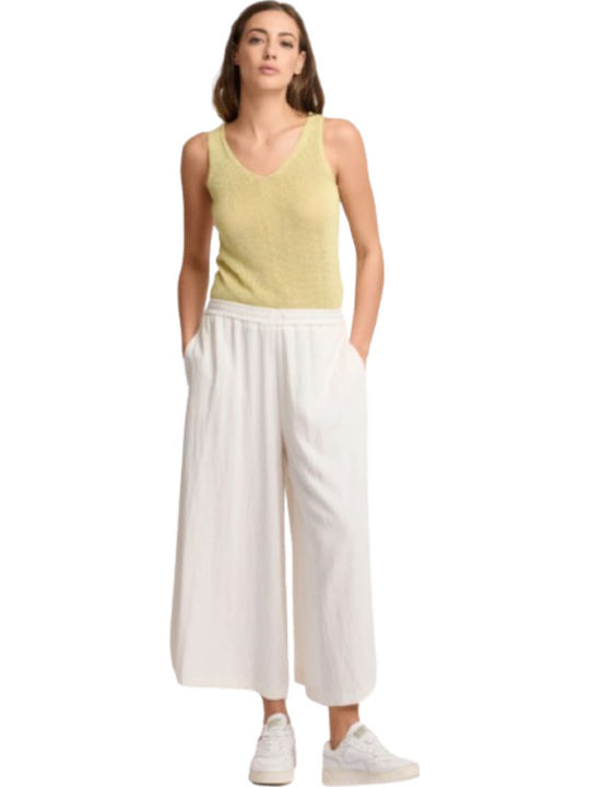 Women's Fabric Trousers Latte-Panna