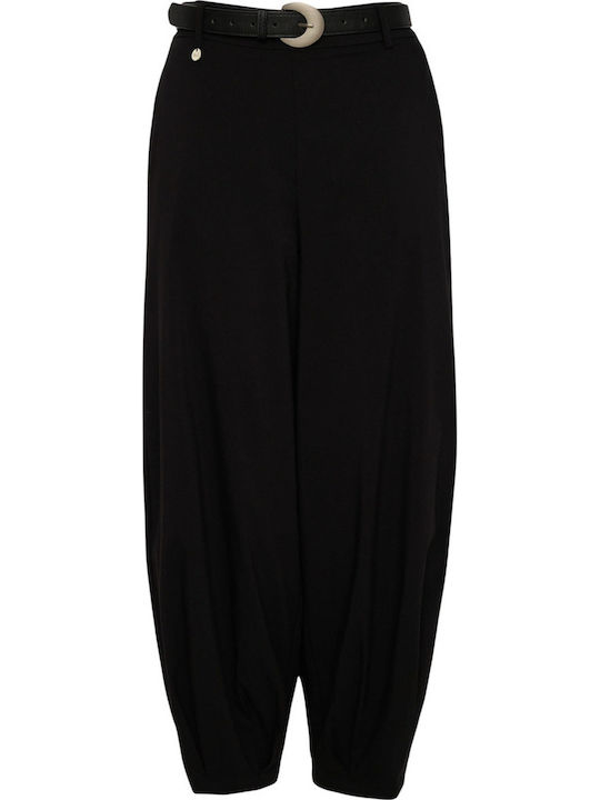 Women's Fabric Trousers Black