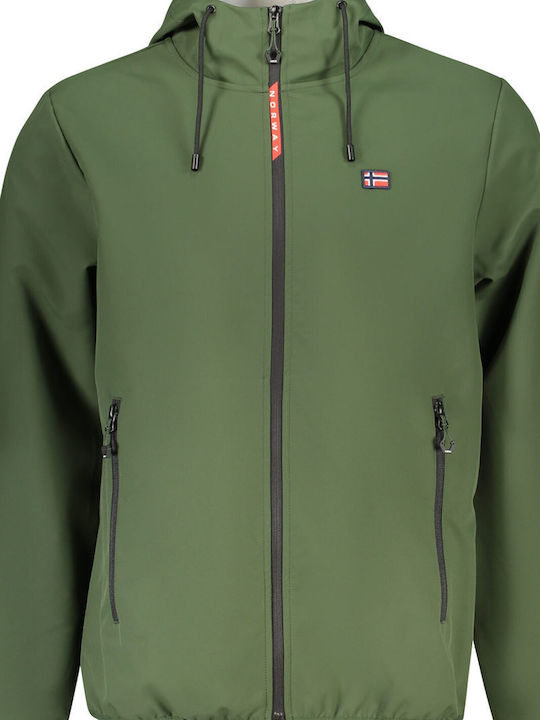 Winter Softshell Waterproof and Windproof Jacket Green