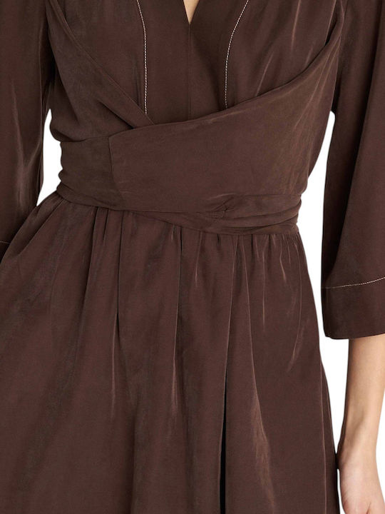 Summer Mini Dress Brown