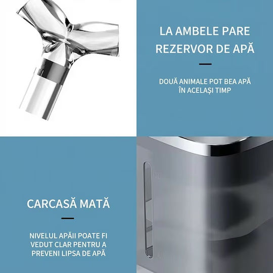 Adăpătoare Automată / Fântână pentru Câine și Pisică 2l în Culoare Neagră