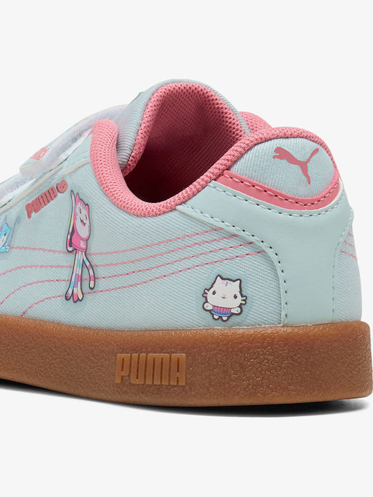 Club Ii Era Kids Sneakers Anatomic with Hoop & Loop Closure Light Blue