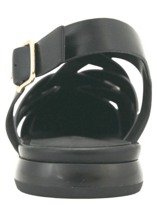 Leather Women's Ballerina Shoes Black