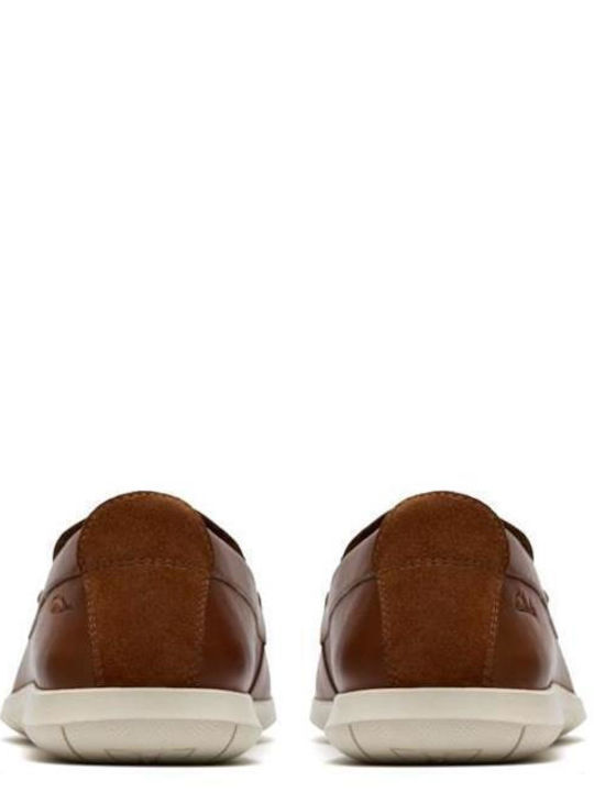 Flexway Step Leather Men's Moccasins in Tabac Brown Colour