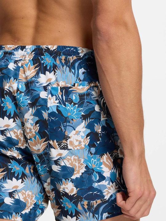Piranha Herren-Bademode Kurze Hosen Hellblau Blumen