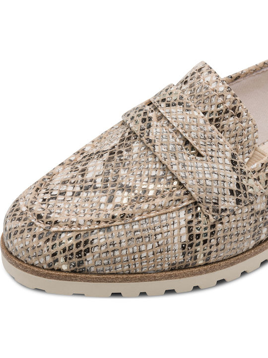 Women's Moccasins in Beige Colour