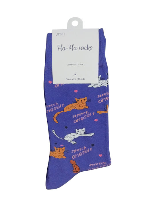 Hoho Socks Ανδρικές Κάλτσες Μωβ