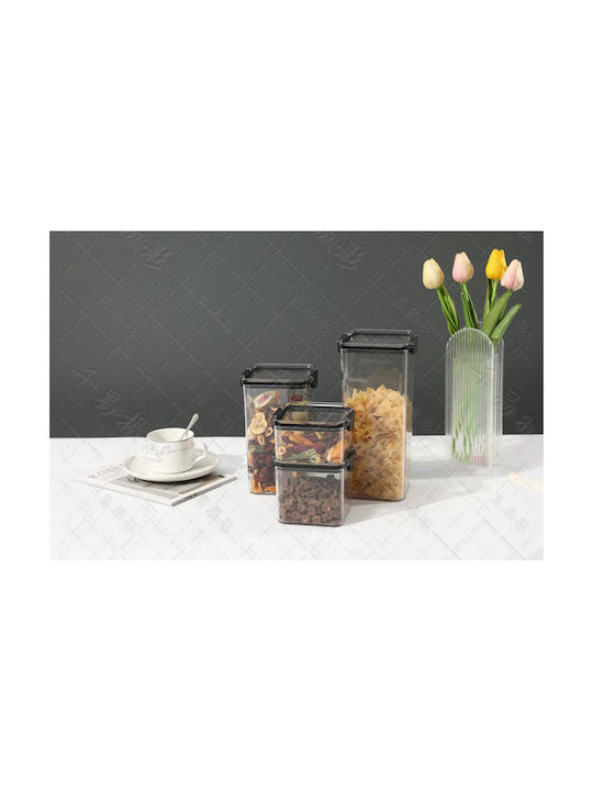 Alista Home Vază Cereale cu Capac Plastic Transparent 1300ml 1 Bucată