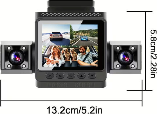 Set Cameră DVR Auto 1080P cu Ecran 2" Wi-Fi și Cameră de Marșarier