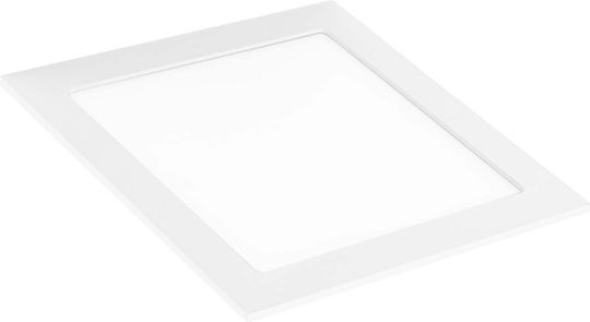 Avizar Square Led Panel 18w 20x20cm Recessed Ceiling Mount Modern Design White