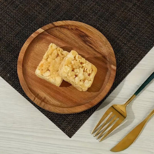 Alista Home Πιάτο Ρηχό Ξύλινο Μπεζ 15cm