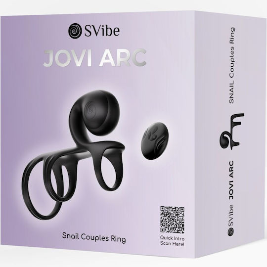 Snail Vibe Δονούμενο Δαχτυλίδι Πέους Σιλικόνης Μαύρο