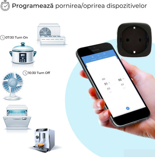 Smart Einzelne Steckdose mit Schalter und Fernbedienung 4 Stück