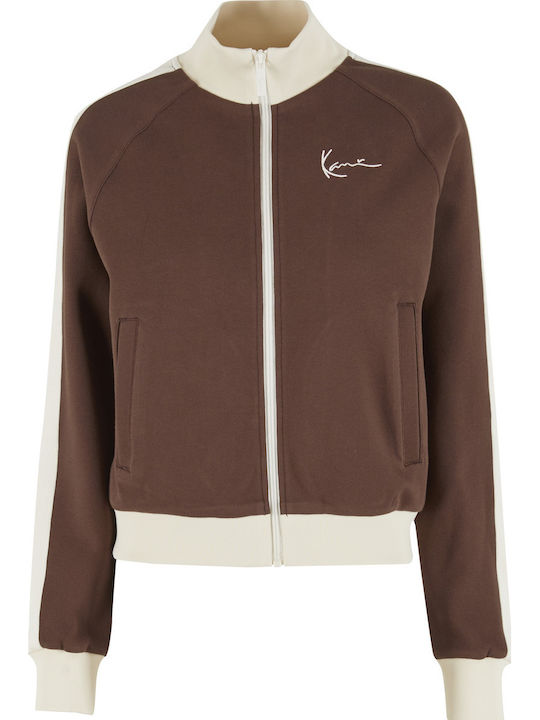 Signature Women's Sweatshirt Cardigan Brown