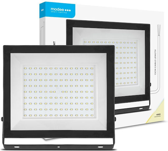 Modee Lighting Στεγανός Προβολέας LED 100W Φυσικό Λευκό 4000K IP65