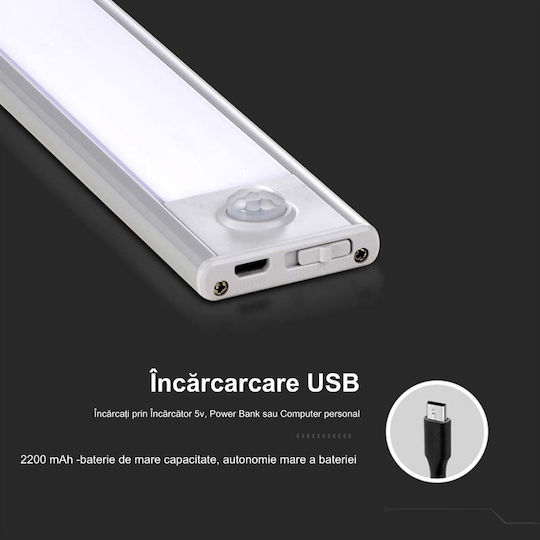 LED Iluminare Liniară De Perete Alb Cald 60cm