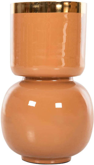 Freebox Decorative Vase Metallic Orange Size 21xHeight 37cm