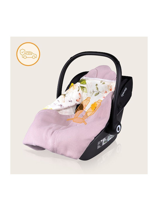 Lionelo Pătură Tip Swaddling și Leagăn Din Bumbac Roz 90x90 cm