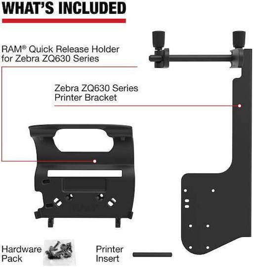 Ram Mounts Ram Стойка За Принтер Подаване На Хартия Zebra Zq630 Series Многоцветен