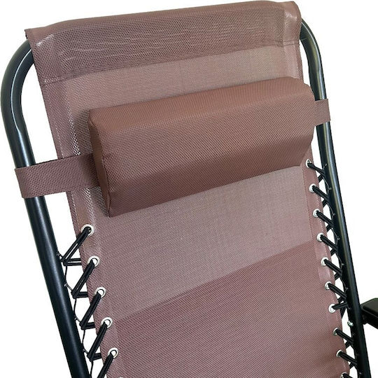 Outdoor Armchair Metallic Mirka Brown-Black