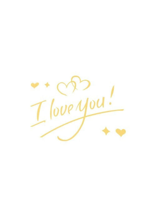 Sticker I Love You Alista Home Tematică Dragoste 21x29 Cm Auriu