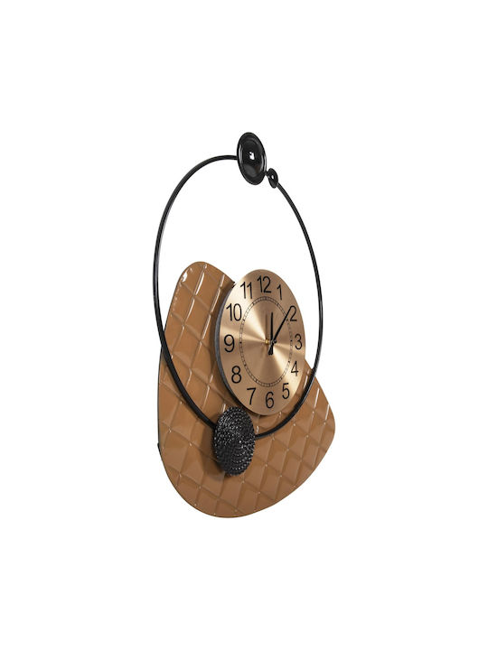 Metallic Gold Wall Clock 50x63cm