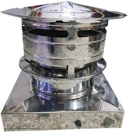 Inox Shell Kaminrohr Antiviento Schwerer Typ Aisi 304 Ba Antimagnetisch 33 X 33