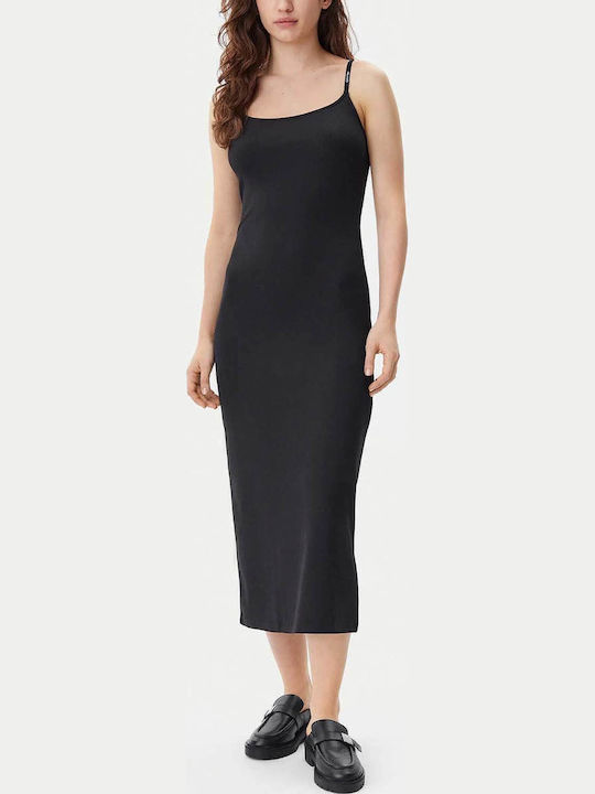 Sommer Midi Damenkleid Schwarz