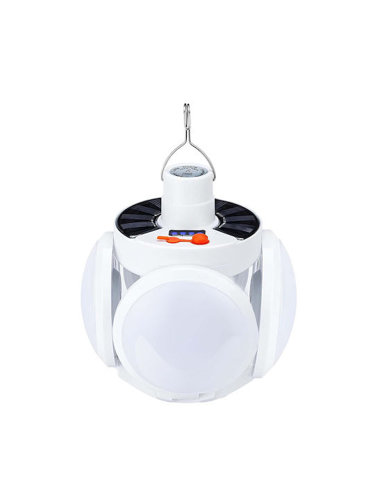 Avizar Lampă LED SMD 3W Design Fotbal USB Reîncărcabilă Solar Albă