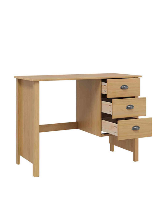 vidaXL Massivholz Schreibtisch Braune 100x45x74cm