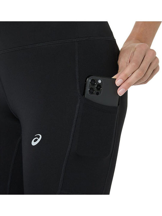 Leggings Pentru Alergare Colanți Femei Lung Strângere Negru