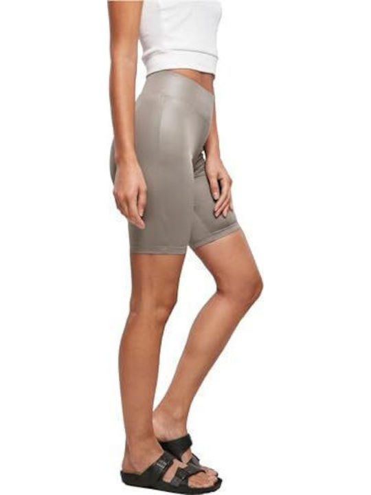 Women's Legging Shorts Shiny & High Waisted Asphalt