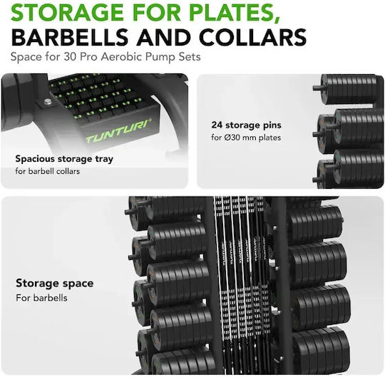 Tunturi Βάση Αποθήκευσης Rack Aerobic Pump Σet Pro 30 Σετ 1/2
