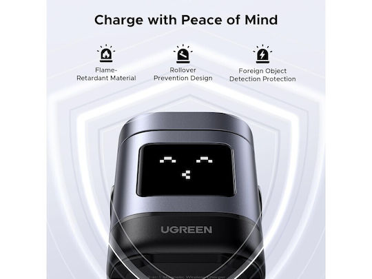 Ugreen Ασύρματος Φορτιστής Qi2 15W Power Delivery Μαύρος (W709)